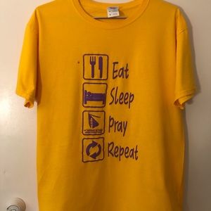 Yellow “Eat. Sleep. Pray. Repeat.” Shirt